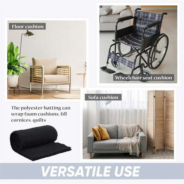 Полиэстеровая вата, используемая в качестве набивки диванных подушек, отличается высокой эластичностью и долговечностью.